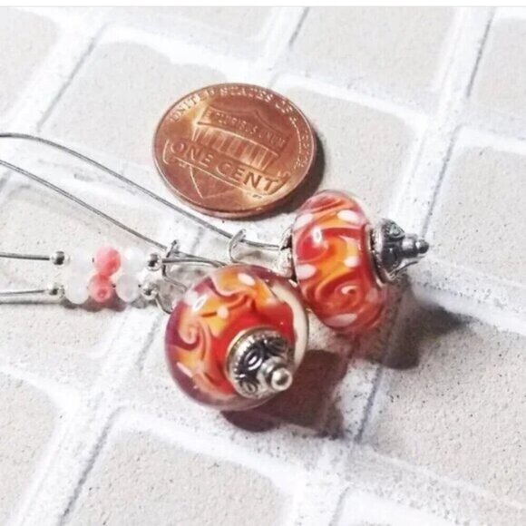 1X Sexy Lace Boudoir Bra & Matched Earrings! Mango Criss-Cross Spaghetti Straps - Picture 6 of 14